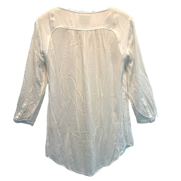 Anthropologie Maeve Ivory Crescent Street Crochet Blouse size 4 - Picture 2 of 10